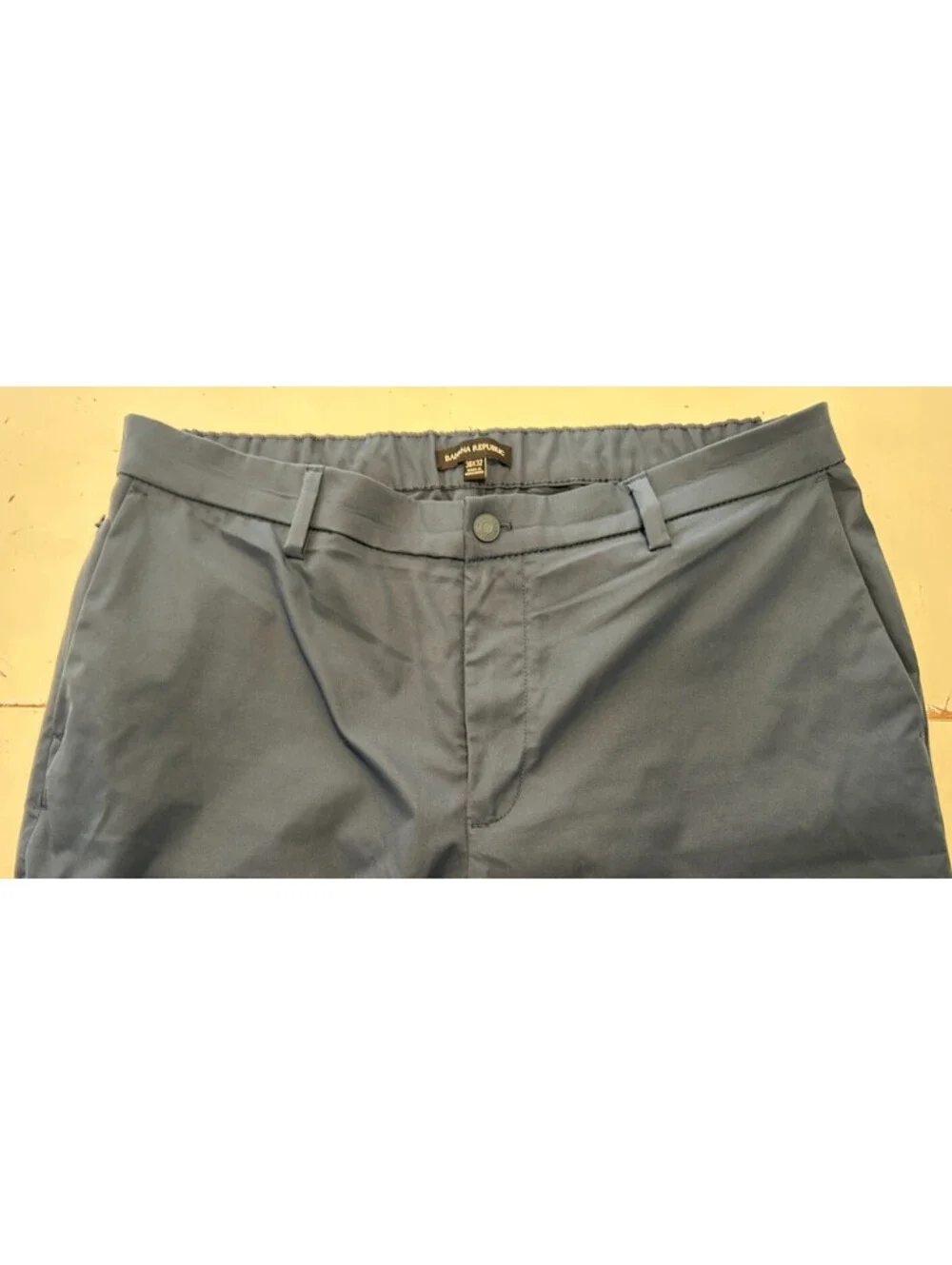 Banana Republic Men's 38x32 Flat Front Tech Pants Blue Polyester